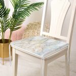 Modern Mermer Desenli Dijital Baskılı Fermuarlı Sandalye Minderi Realhomes