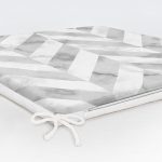 Geometrik Desenli Mermer Zeminli Modern Fermuarlı Sandalye Minderi Realhomes