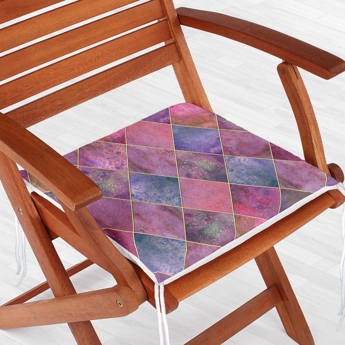 Geometrik Pudra Renkler Modern Tasarımlı Dekoratif Fermuarlı Sandalye Minderi Realhomes