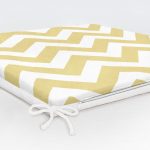 Sarı Zigzag Resemli Dekorati Kare Sandalye Minderi 40x40cm Fermuarlı Realhomes