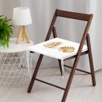 3D Altın Görünümlü Palmiye Yaprakları Modern Fermuarlı Sandalye Minderi Realhomes