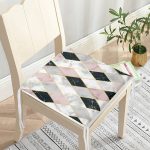 Mermer Zeminli Baklava Desenli Özel Tasarım Fermuarlı Sandalye Minderi Realhomes