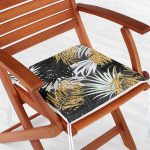 - httpsrealarge.comserdarMinderFermuarli-KareFrm-3233-Gorsel12-Gorsel-1 - Realhomes  Siyah Zeminde Palmiye Yaprakları Özel Tasarım Fermuarlı Sandalye Minderi Realhomes