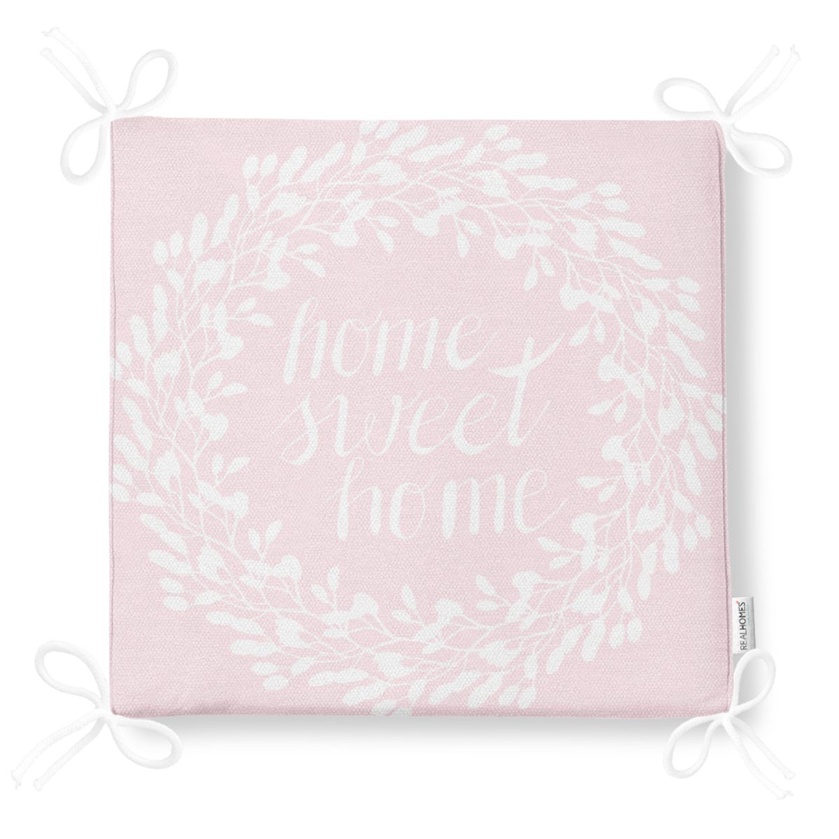 Home Sweet Home Dekorati Kare Sandalye Minderi 40x40cm Fermuarlı Realhomes