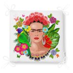 Özel Tasarım Frida Kahlo Tasarımlı Dekoratif Fermuarlı Sandalye Minderi Realhomes