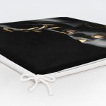 Siyahı Kadın Motifli Özel Tasarım Fermuarlı Sandalye Minderi Realhomes