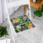 - httpsrealarge.comserdarMinderFermuarli-KareFrm-3362-Gorsel12-Gorsel - Realhomes Siyah Zeminli Geometrik Yapraklar Desenli Fermuarlı Sandalye Minderi Realhomes