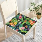 - httpsrealarge.comserdarMinderFermuarli-KareFrm-3362-Gorsel12-Gorsel-2 - Realhomes Siyah Zeminli Geometrik Yapraklar Desenli Fermuarlı Sandalye Minderi Realhomes