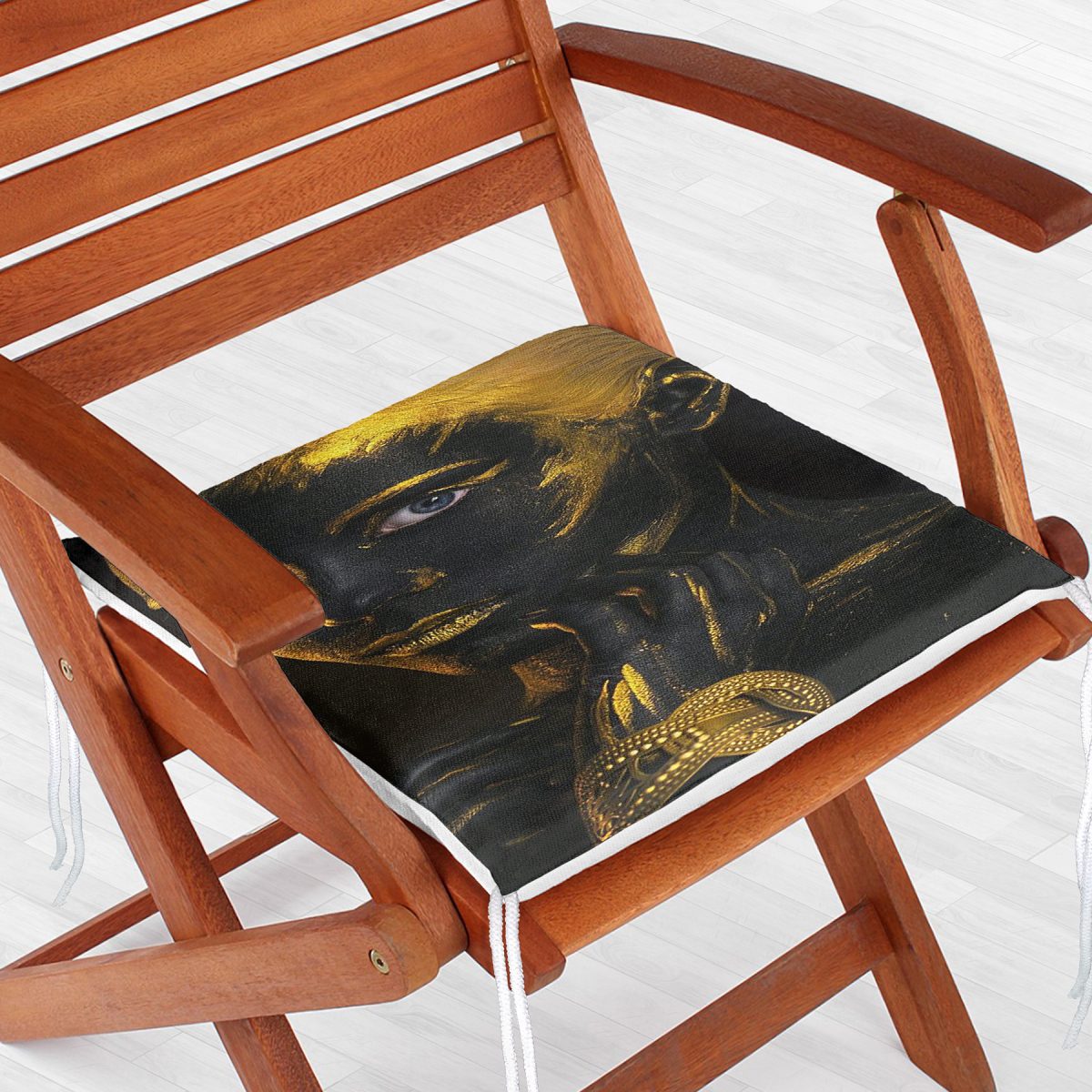 Afrika Gold İnsan Figürlü Modern Dekoratif Fermuarlı Sandalye Minderi Realhomes