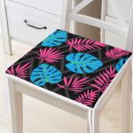 - httpsrealarge.comserdarMinderFermuarli-KareFrm-3392-Gorsel12-Gorsel - Realhomes Siyah Zeminde Pempe Mavi Zambak Desenli Modern Fermuarlı Sandalye Minderi Realhomes