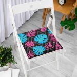 - httpsrealarge.comserdarMinderFermuarli-KareFrm-3392-Gorsel12-Gorsel-2 - Realhomes Siyah Zeminde Pempe Mavi Zambak Desenli Modern Fermuarlı Sandalye Minderi Realhomes