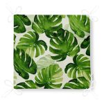 Suluboya Zambak Yaprakları Çizimli Özel Tasarım Fermuarlı Sandalye Minderi Realhomes