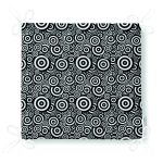 - Seventies psychedelic retro - Realhomes Siyah Beyaz Geometrik Yuvarlak Tasarımlı Modern Fermuarlı Sandalye Minderi Realhomes