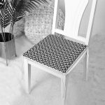 - Abstract geometric pattern - Realhomes Siyah Beyaz Üçgen Geometrik Desenli Dijital Baskılı Fermuarlı Sandalye Minderi Realhomes