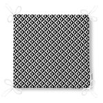 - Abstract geometric pattern - Realhomes Siyah Beyaz Üçgen Geometrik Desenli Dijital Baskılı Fermuarlı Sandalye Minderi Realhomes