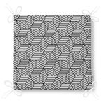 - Seamless geometric pattern with cubes - Realhomes  RealHomes 3D Cube Desenli Dijital Baskılı Modern Fermuarlı Sandalye Minderi Realhomes
