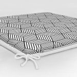 - Seamless geometric pattern with cubes - Realhomes  RealHomes 3D Cube Desenli Dijital Baskılı Modern Fermuarlı Sandalye Minderi Realhomes