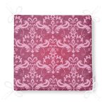 Realhomes Fuşya Zeminli Damask Motifler Modern Fermuarlı Sandalye Minderi Realhomes