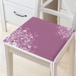 Realhomes lila zeminli  Dijital Baskılı Modern Fermuarlı Sandalye Minderi Realhomes