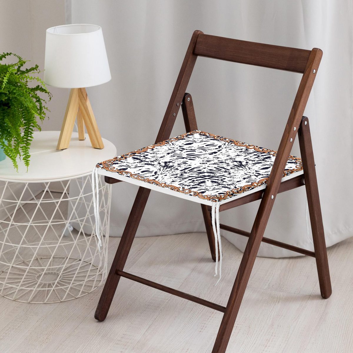 Realhomes Zebra Motifli Özel Tasarım Dijital Baskılı Modern Fermuarlı Sandalye Minderi Realhomes