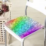 Realhomes Çok Renkli Özel Tasarım Dijital Baskılı Modern Fermuarlı Sandalye Minderi Realhomes