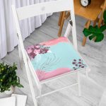 Modern Sanat Tasarımlı Dijital Baskılı Fermuarlı Sandalye Minderi Realhomes