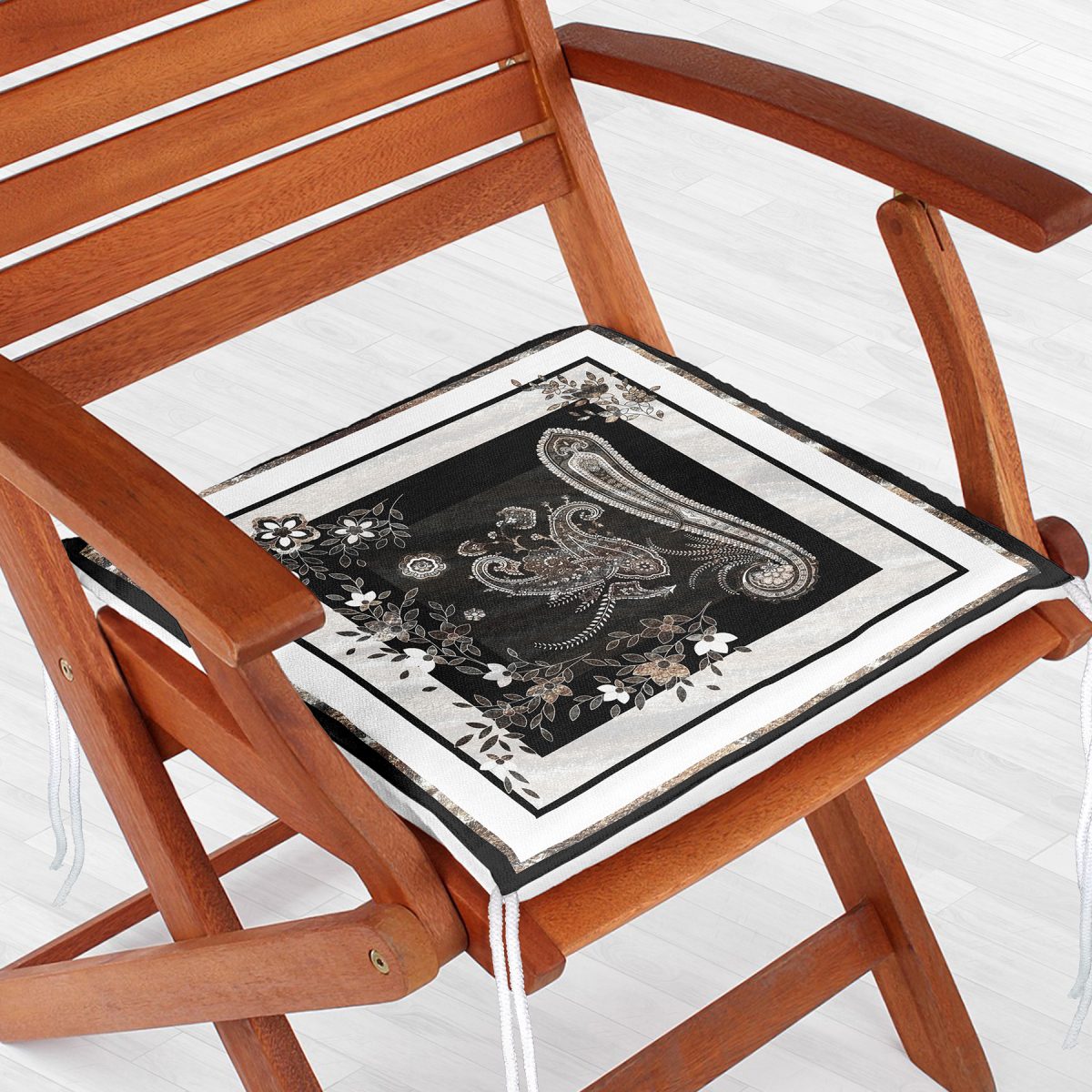 Modern Sanat Tasarımlı Dijital Baskılı Fermuarlı Sandalye Minderi Realhomes