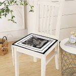 Modern Sanat Tasarımlı Dijital Baskılı Fermuarlı Sandalye Minderi Realhomes