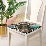 Siyah Geometrik Özel Tasarım Fermuarlı Sandalye Minderi Realhomes