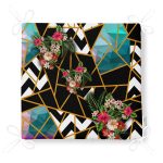 Siyah Geometrik Özel Tasarım Fermuarlı Sandalye Minderi Realhomes