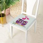 Baykuş Desenli Dekorati Kare Sandalye Minderi 40x40cm ermuarlı Realhomes