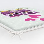 Baykuş Desenli Dekorati Kare Sandalye Minderi 40x40cm ermuarlı Realhomes