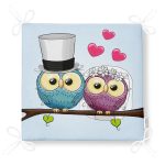 Baykuş Desenli Dekorati Kare Sandalye Minderi 40x40cm Fermuarlı Realhomes