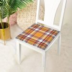 Ekose Desenli Özel Tasarım Fermuarlı Sandalye Minderi Realhomes