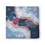 Dalgalı Modern Çiçek Tasarımlı Fermuarlı Sandalye Minderi Realhomes