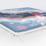 Dalgalı Modern Çiçek Tasarımlı Fermuarlı Sandalye Minderi Realhomes