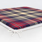 Ekose Çizgiler Motifli Özel Tasarım Fermuarlı Sandalye Minderi Realhomes