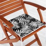 - httpsrealarge.comserdarMinderFermuarli-KareFrm-4282-Gorsel12-Gorsel - Realhomes  Siyah Zeminde Beyaz Yaprak Tasarımlı Dijital Baskılı Fermuarlı Sandalye Minderi Realhomes