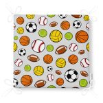 Realhomes Spor Topları Dijital Baskılı Modern Sandalye Minderi Realhomes