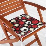 Realhomes Spor Topları Dijital Baskılı Modern Sandalye Minderi Realhomes