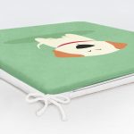 Realhomes Köpek Desenli Dijital Baskılı Modern Fermuarlı Sandalye Minderi Realhomes