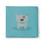 Realhomes Köpek Desenli Dijital Baskılı Modern Fermuarlı Sandalye Minderi Realhomes