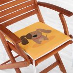 Realhomes Köpek Desenli Dijital Baskılı Modern Fermuarlı Sandalye Minderi Realhomes