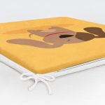 Realhomes Köpek Desenli Dijital Baskılı Modern Fermuarlı Sandalye Minderi Realhomes