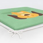 Realhomes Köpek Desenli Dijital Baskılı Modern Fermuarlı Sandalye Minderi Realhomes