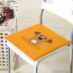 Realhomes Köpek Desenli Dijital Baskılı Modern Fermuarlı Sandalye Minderi Realhomes