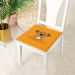 Realhomes Köpek Desenli Dijital Baskılı Modern Fermuarlı Sandalye Minderi Realhomes