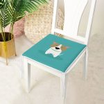 Realhomes Köpek Desenli Dijital Baskılı Modern Fermuarlı Sandalye Minderi Realhomes