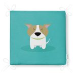 Realhomes Köpek Desenli Dijital Baskılı Modern Fermuarlı Sandalye Minderi Realhomes