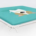 Realhomes Köpek Desenli Dijital Baskılı Modern Fermuarlı Sandalye Minderi Realhomes